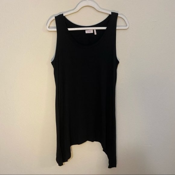 LOGO by Lori Goldstein LAYERS Black Tank Top M - Picture 3 of 6
